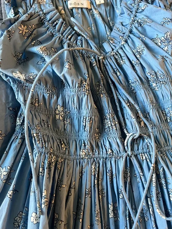 DÔEN EMMARETTA DRESS IN SKY DE BOUTON / SIZE S - Picture 5 of 8